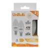 UniBulb LED Candle E14 (SES) 470lm 4.2W 3000K (Warm White)  - Pack of 2 front
