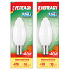 Eveready LED Candle Bulb B15 (SBC) 470lm 4.9W 3000K (Warm White) - Pack of 2