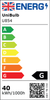 UniBulb B22 Fireglow Red Bulb 390lm 40W - Pack of 1 energy rating