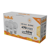 UniBulb LED GLS B22 470lm 4.2W 2700K (Warm White) Light Bulb - Pack of 4 bulb