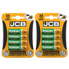 2x JCB AA 1200mAh Rechargeable Batteries - Pack of 4