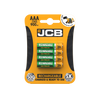 JCB AAA 900mAh Rechargeable Batteries - Pack of 4