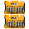 2x JCB AA Super Alkaline Batteries - Pack of 4+4