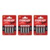 3x Eveready Super Heavy Duty AA Zinc Batteries, Pack of 4