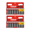2x Eveready AA Super Heavy Duty Zinc Batteries - Pack of 10 (8+2) 20x