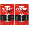 2x Eveready Super Heavy Duty 9V Zinc Battery, Pack of 1 (2x Batteries in total)