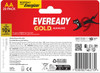 4x Eveready Gold AA Alkaline Batteries, Pack of 20 rear