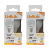 UniBulb LED Golf Ball E14 470lm 4.2W 3000K (Warm White) Light Bulb - Pack of 2 front