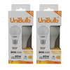UniBulb LED GLS E27 806lm 7.3W 2700K (Warm White) Light Bulb - Pack of 1 bulb front