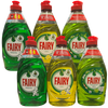 Fairy Washing Up Liquid - Pack of 6 (Original, Apple & Rhubarb, Lemon)