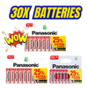 20x Panasonic Zinc Carbon AA & 10x Panasonic Zinc Carbon AAA Batteries
