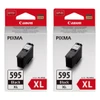 2x Canon PG595XL Black Genuine Original Ink Cartridges