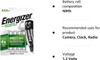 Energizer AAA 600mAh Rechargeable Batteries - Pack of 4 Uses