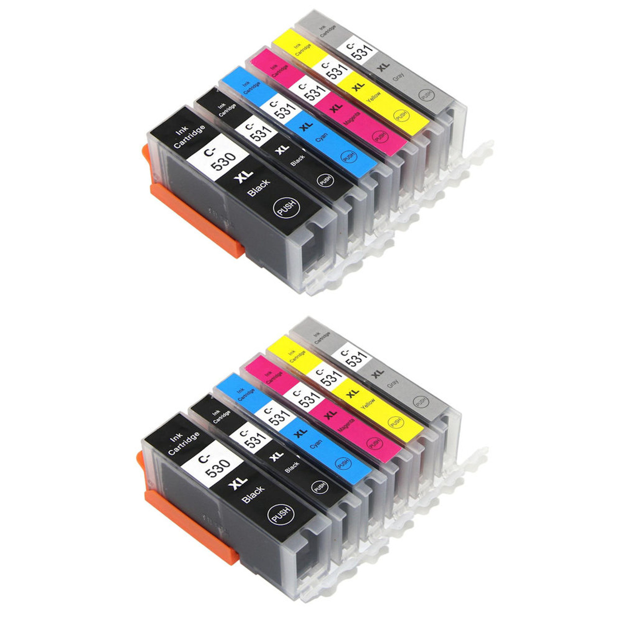 2x Canon PGI530 Black CLI531 black clayn magenta yellow grey Compatible Ink Cartridge for TS8750 TS8751 Printers 6117C001 6118C001 6119C001 6120C001 6122C001 6121C001 2x Canon PGI530 Black CLI531 black clayn magenta yellow grey Compatible Ink Cartridge for TS8750 TS8751 Printers 6117C001 6118C001 6119C001 6120C001 6122C001 6121C001