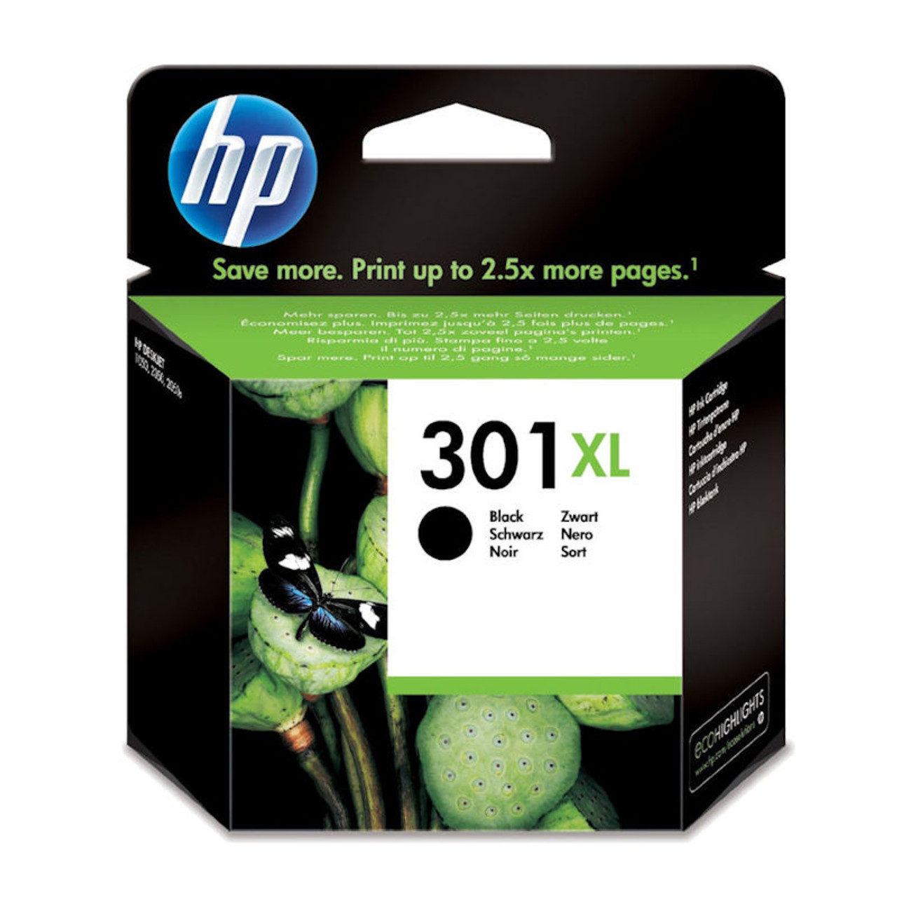 HP 301XL Black Ink Cartridge CH563EE boxed