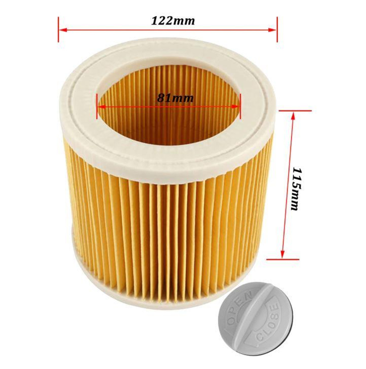 Compatible Karcher Wet & Dry Filters 6.414-552.0