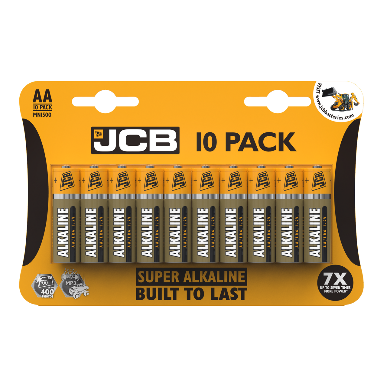 JCB AA Super Alkaline Batteries - Pack of 10
