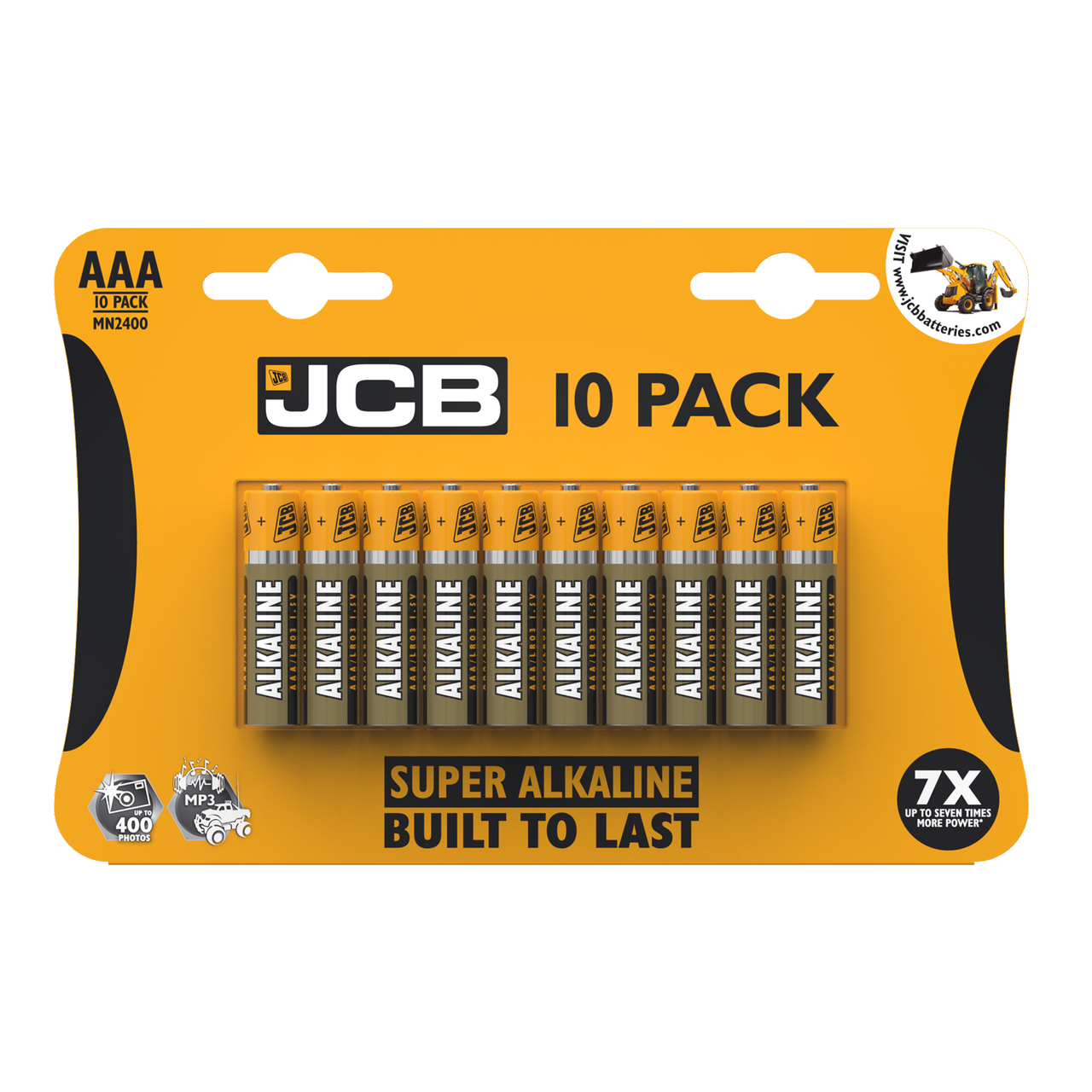 JCB AAA Super Alkaline Batteries - Pack of 10