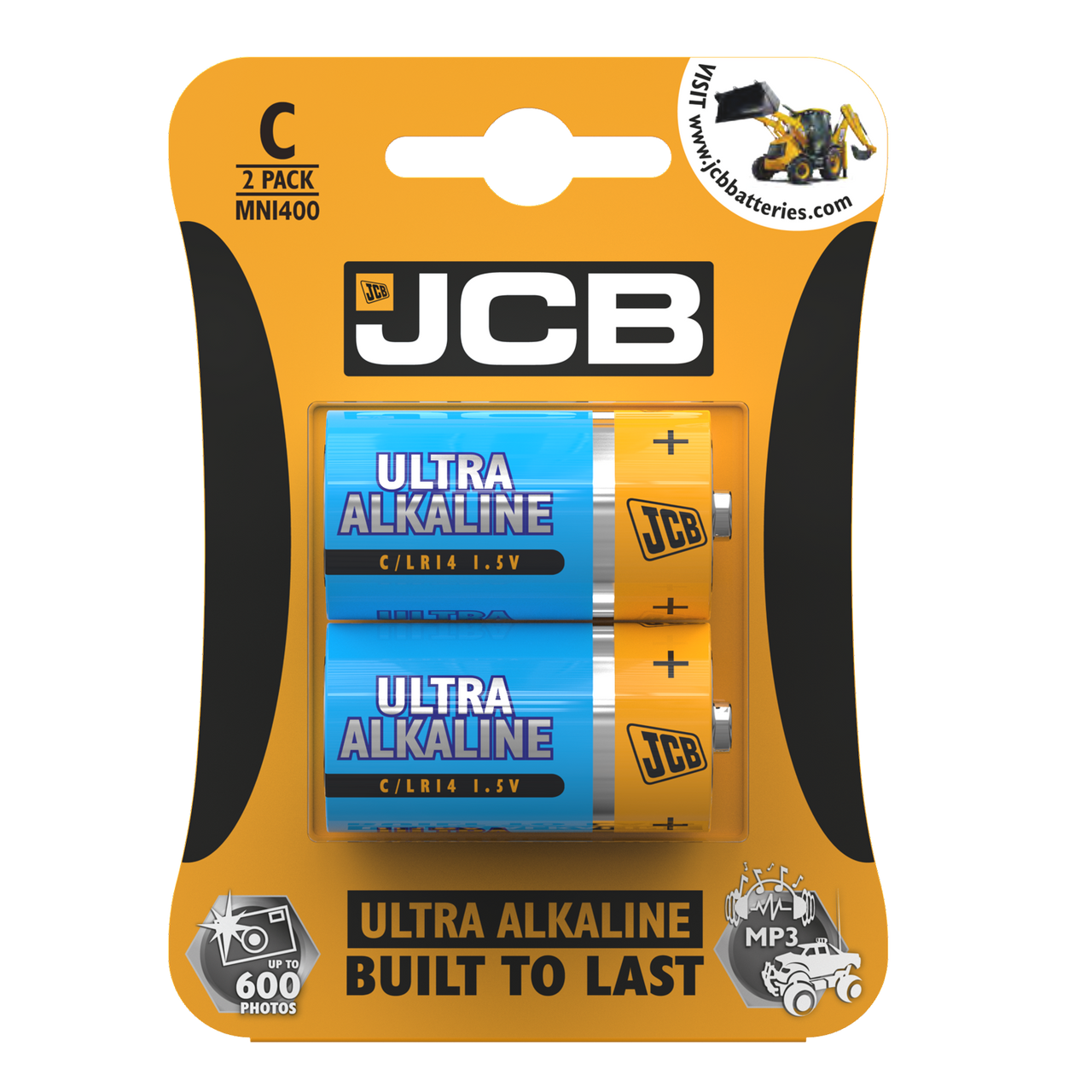 JCB C Size Super Ultra Batteries - Pack of 2