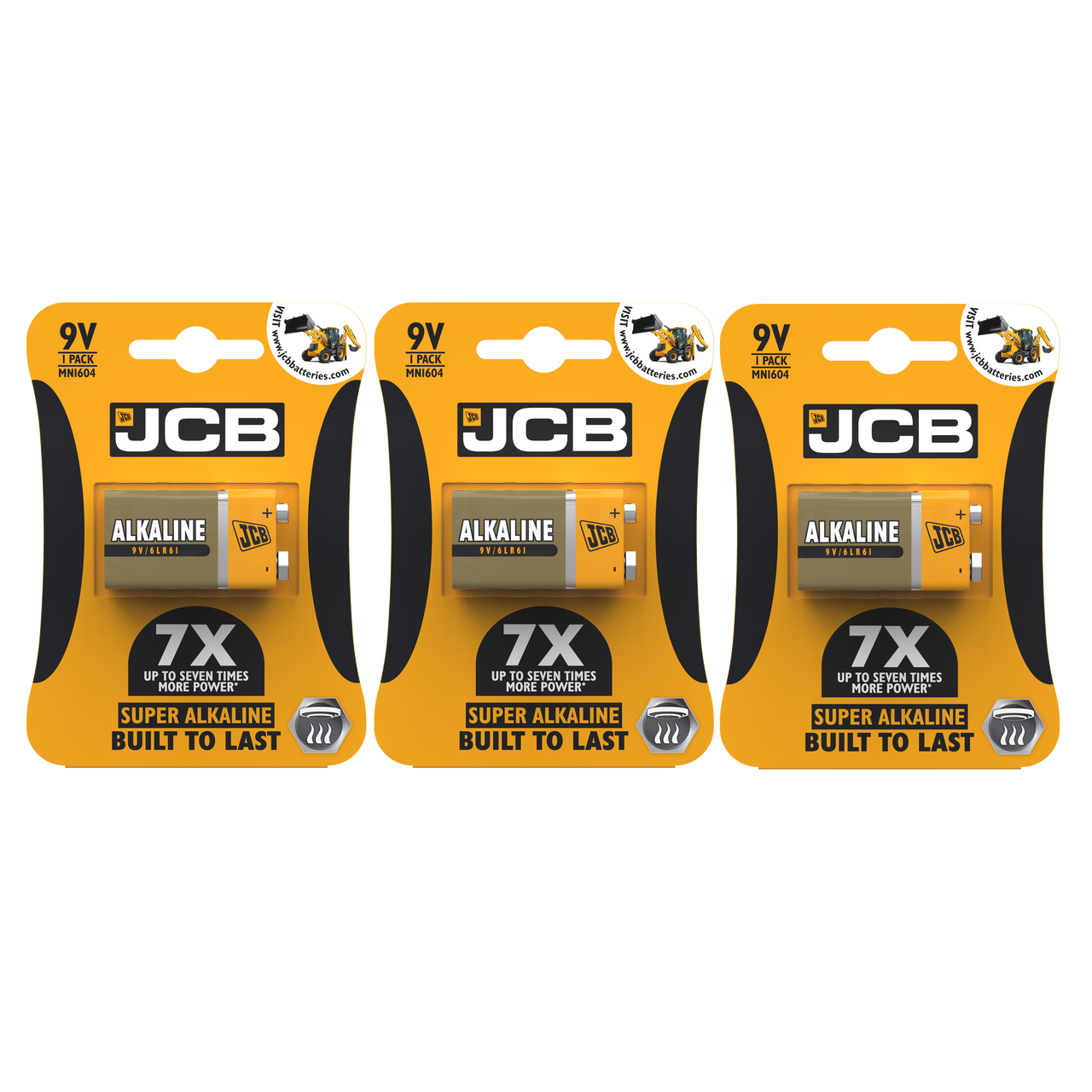 3x JCB 9V Super Alkaline Battery - Pack of 1