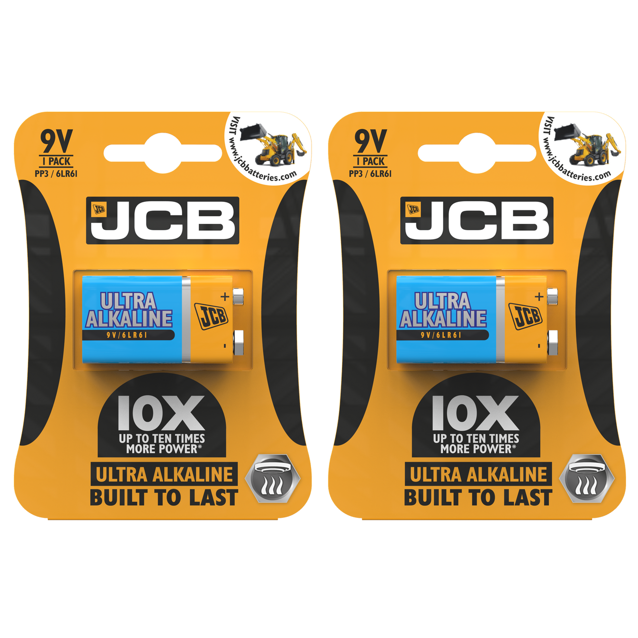 2x JCB Ultra Alkaline 9V Battery - Pack of 1