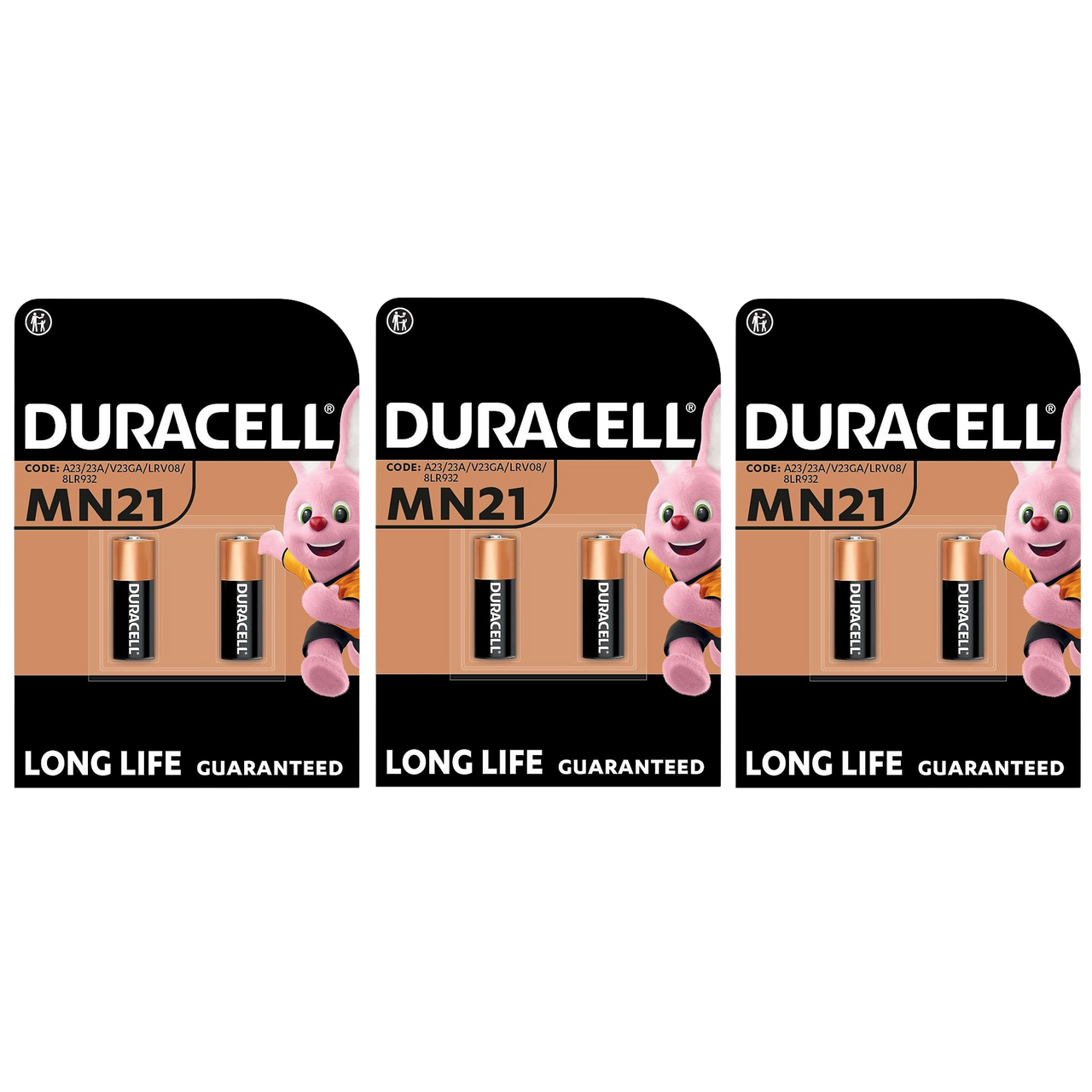 Duracell Alkaline MN21 A23 Batteries, 2 Pack