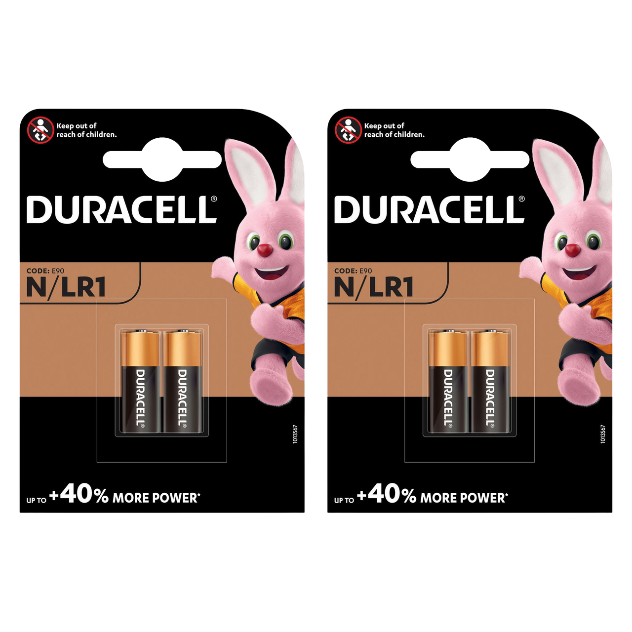 2x Duracell N/LR1 Alkaline Batteries, Pack of 2
