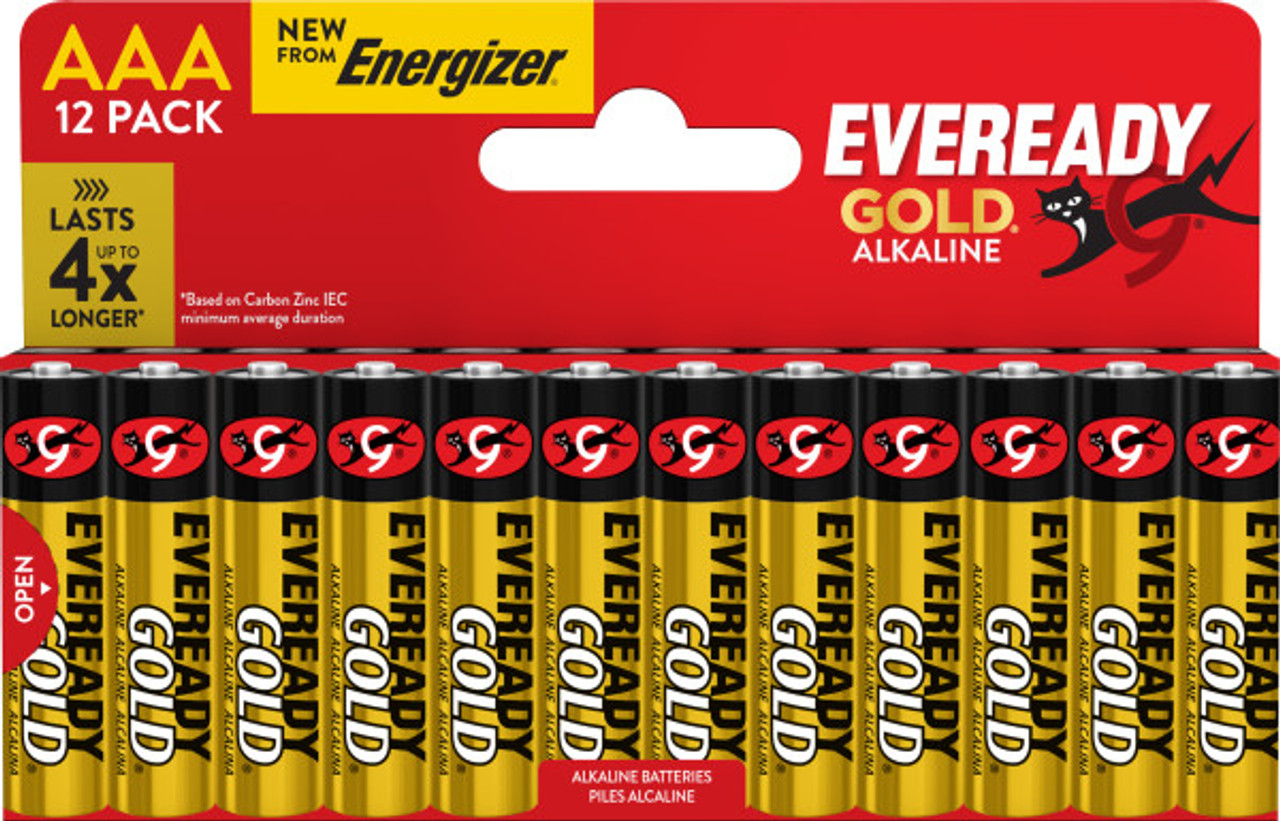 Eveready Gold AAA Alkaline Batteries, Pack of 12