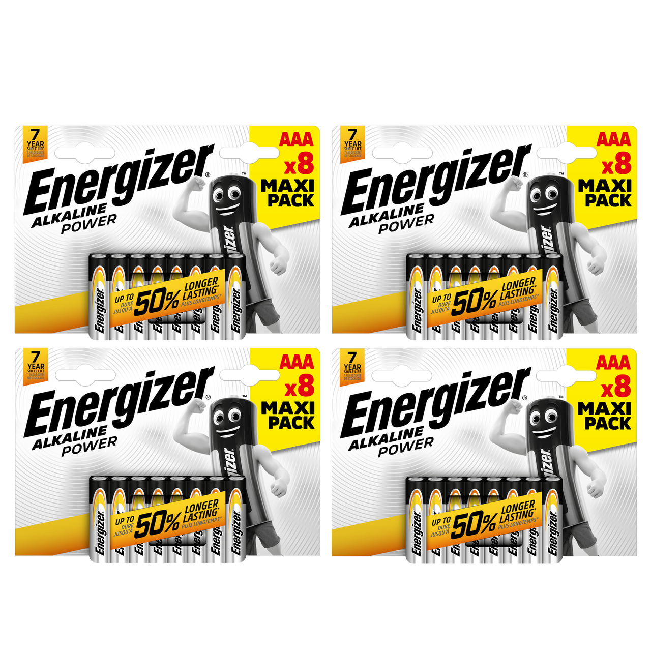 Energizer Alkaline Power AAA Batteries, Pack of 32