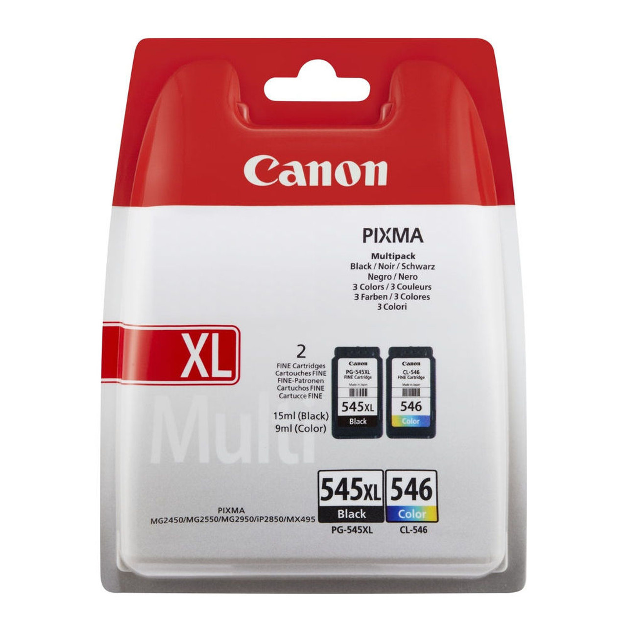 Original Canon PG545XL Black CL546 Colour Ink Cartridge Combo Value Pack 8286B008AA
