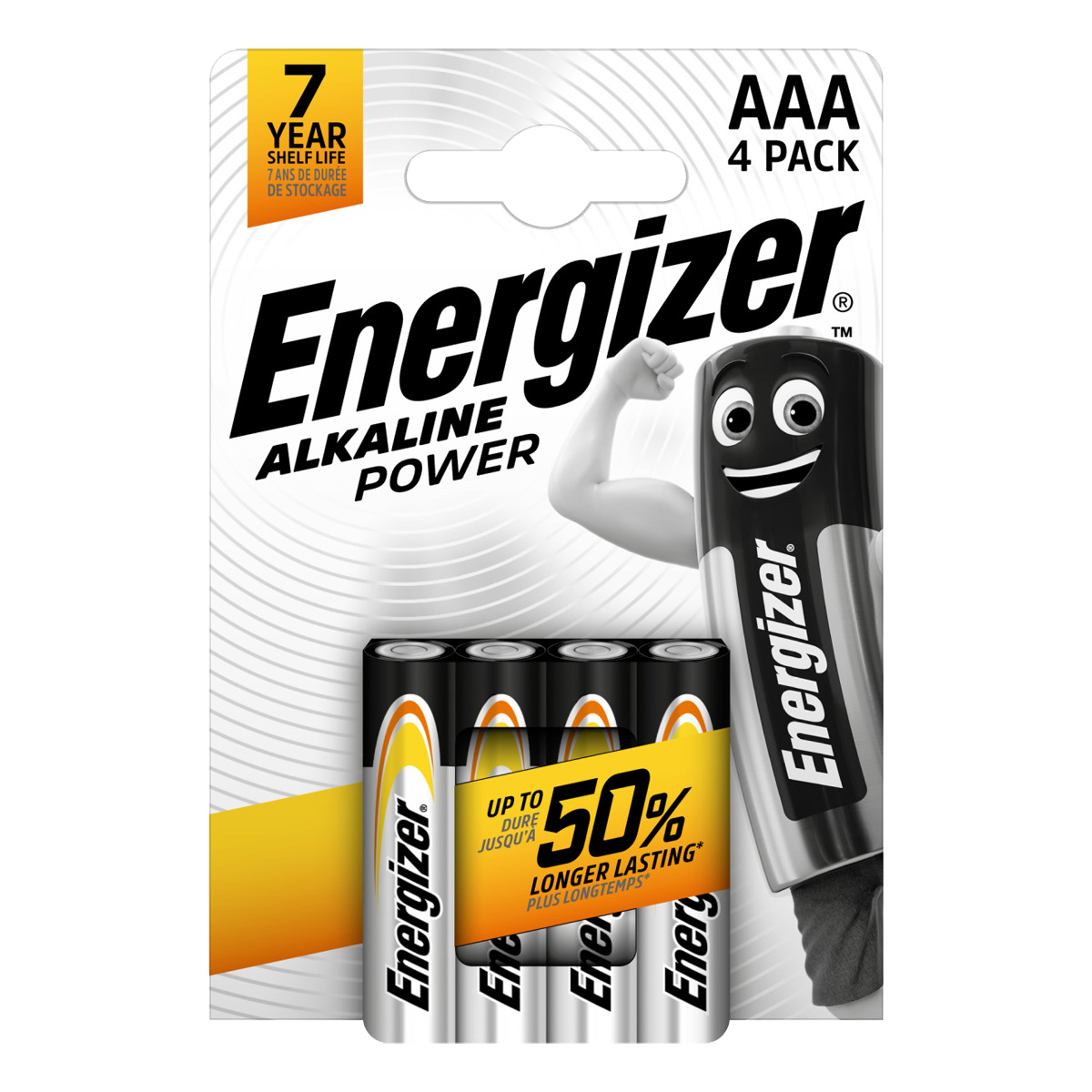 Energizer Alkaline Power AA Batteries - Pack of 4