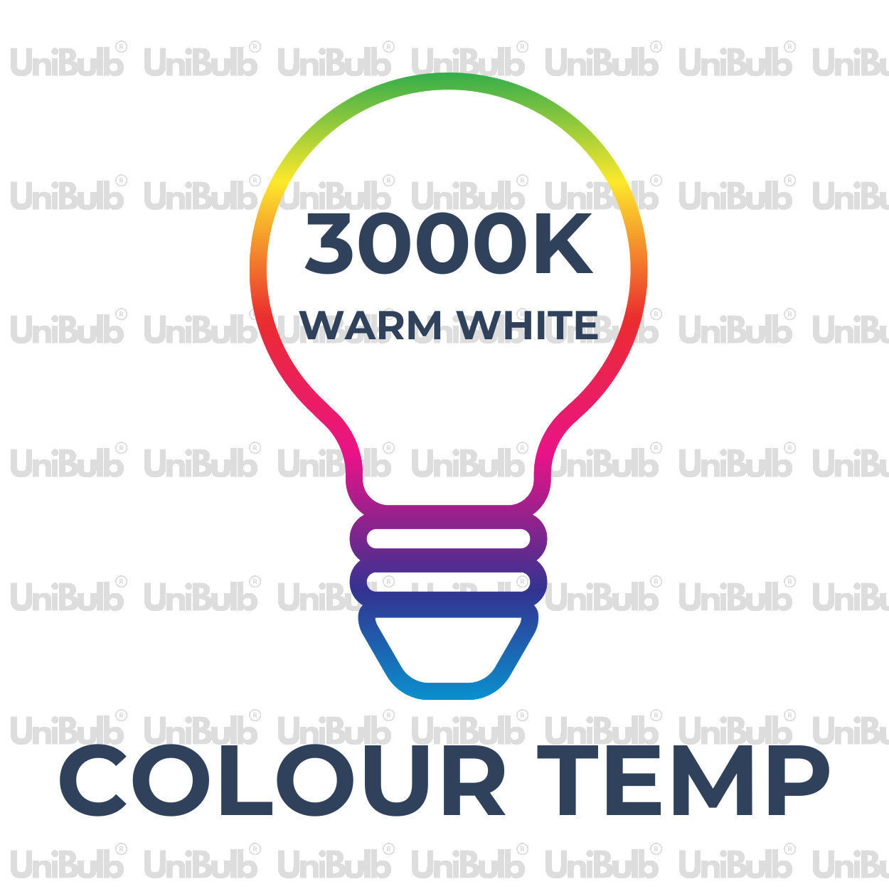 UniBulb LED GU10 345lm 3.6W 3000K (Warm White) Light bulb - Pack of 6