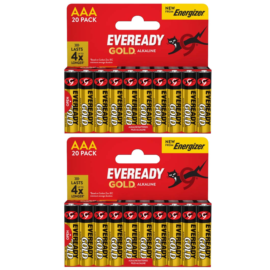 Eveready Gold AAA Alkaline Batteries, Pack of 40