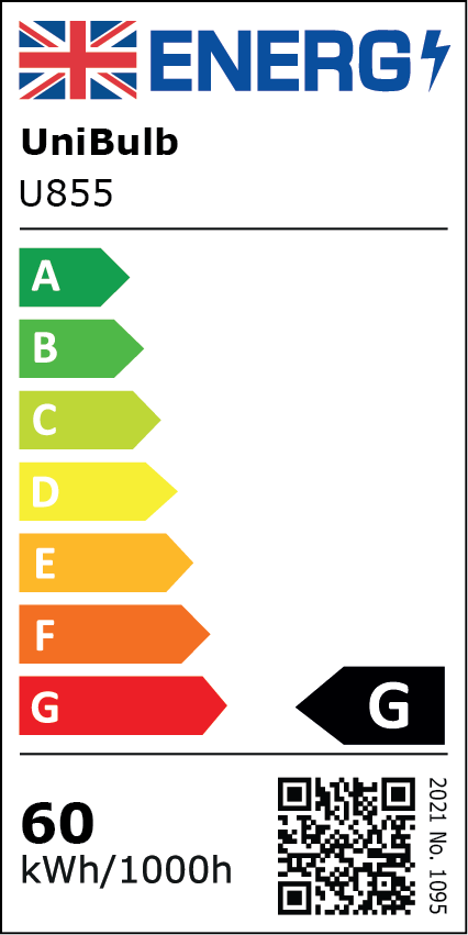 UniBulb B22 GLS 60W 1000k Fireglow Red Light Bulb  - Pack of 1 energy rating