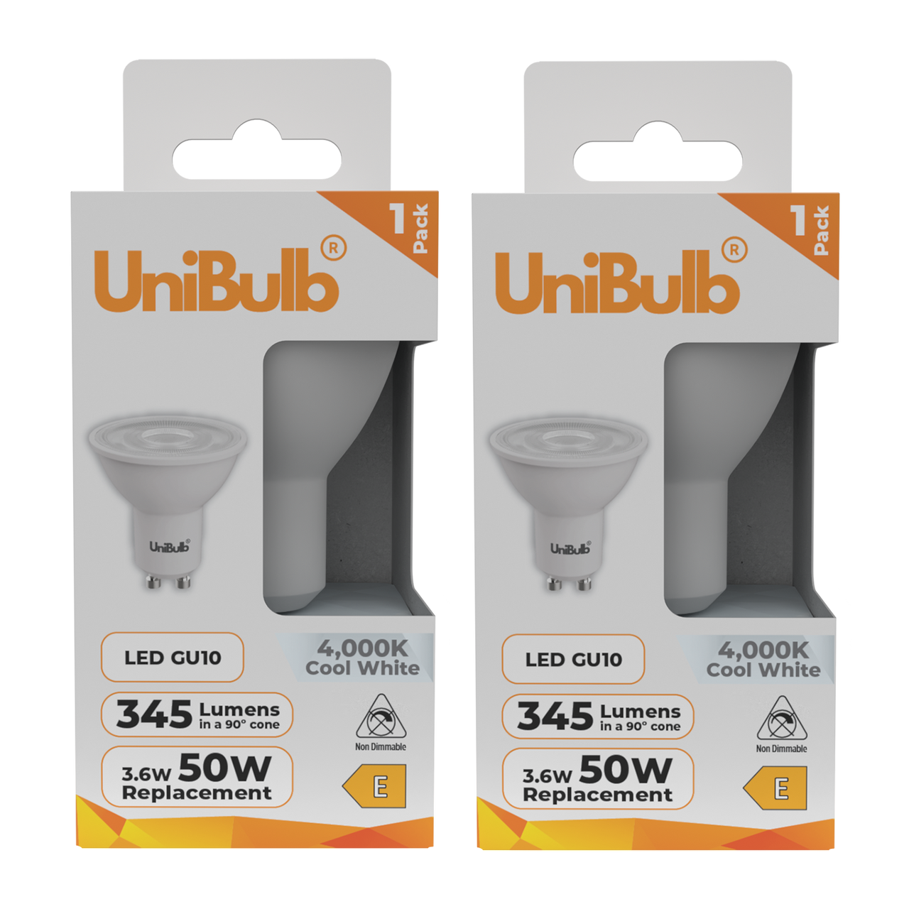 UniBulb LED GU10 345lm 3.6W 4000K (Cool White) Light Bulb - Pack of 1 front