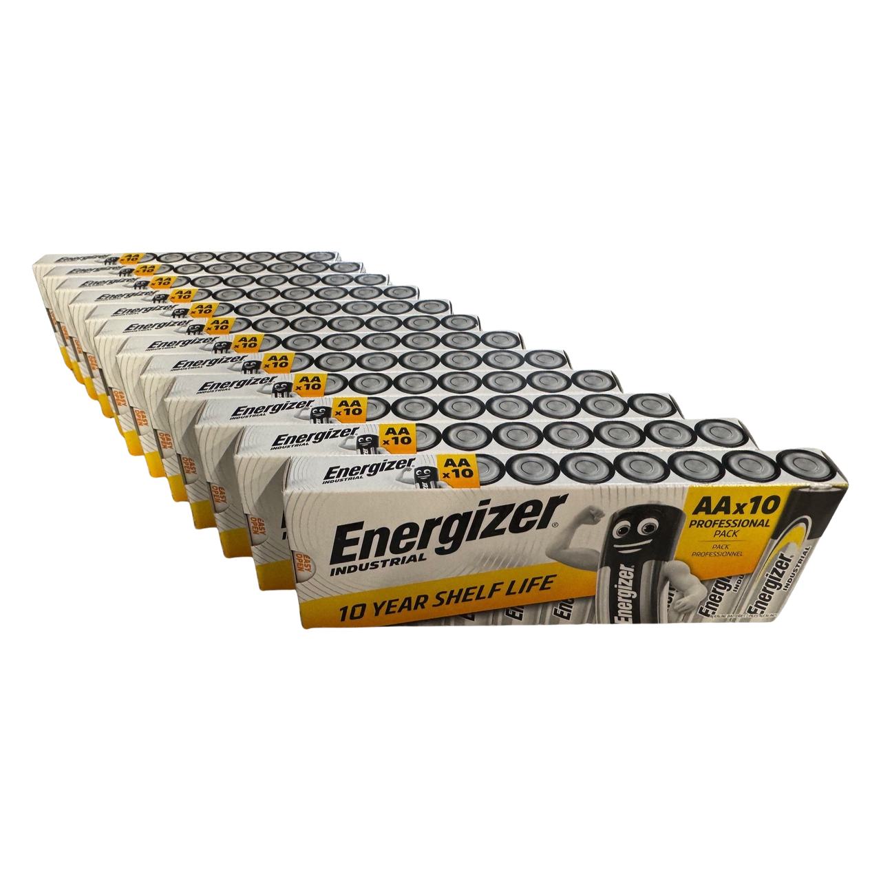 12x Energizer AA Industrial Alkaline Batteries, Pack of 10 (120x)