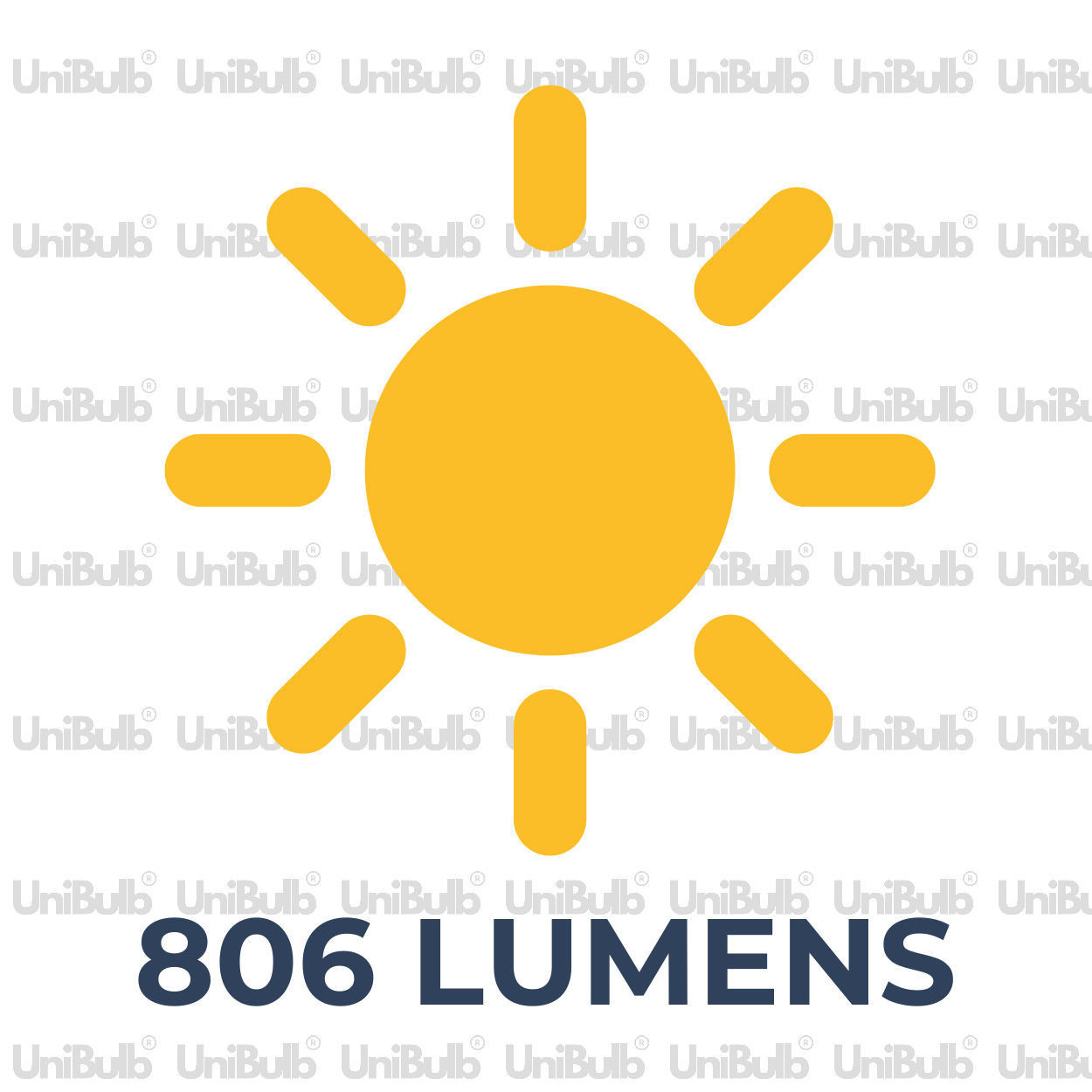 UniBulb LED GLS B22 806lm 7.3W 6500K (Daylight) Light Bulb - Pack of 4 bulb
