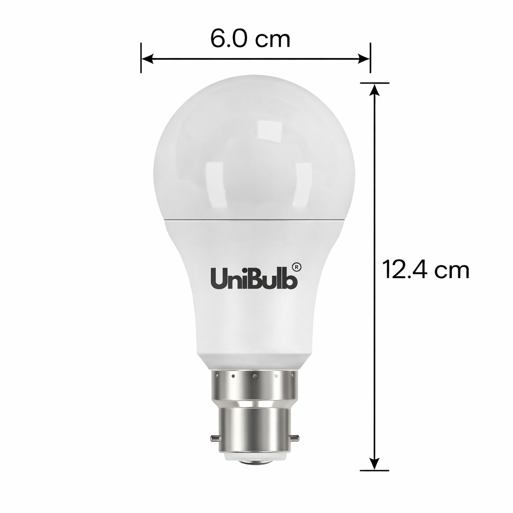 UniBulb LED GLS B22 1521lm 12.6W 6500K (Daylight) Light Bulb - Pack of 1 dimensions