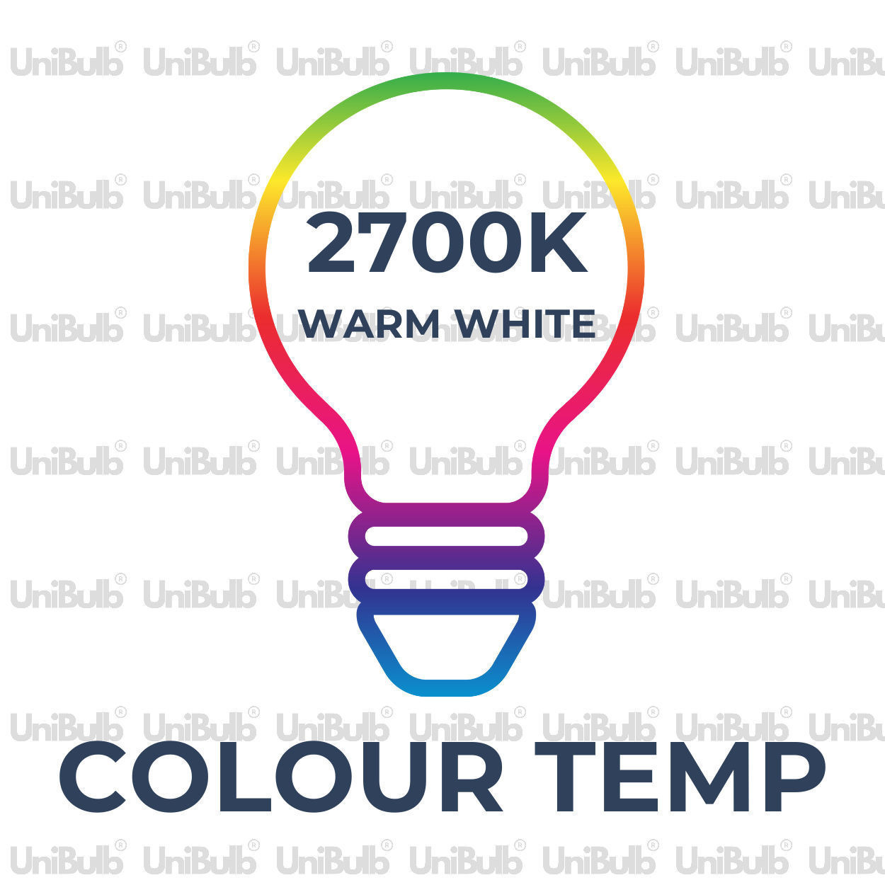UniBulb LED GLS B22 1521lm (Replaces 100W) 12.6W 2700K (Warm White) Light Bulb - Pack of 8