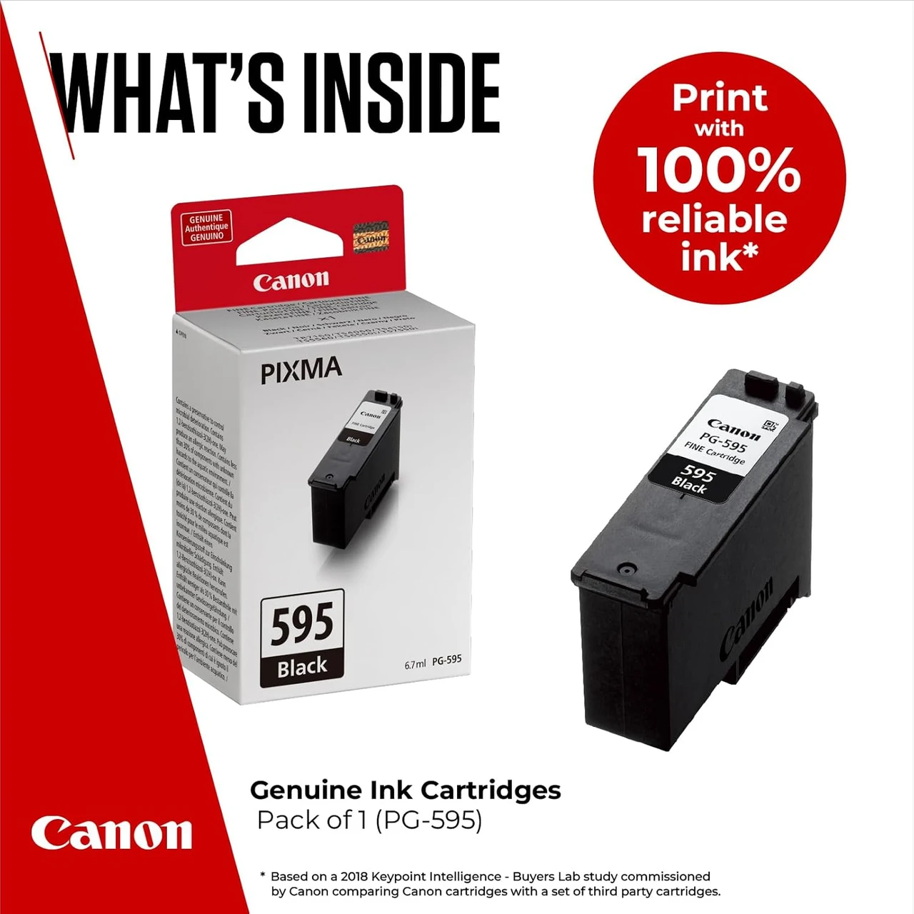Canon PG595 Black Genuine Original Ink Cartridge