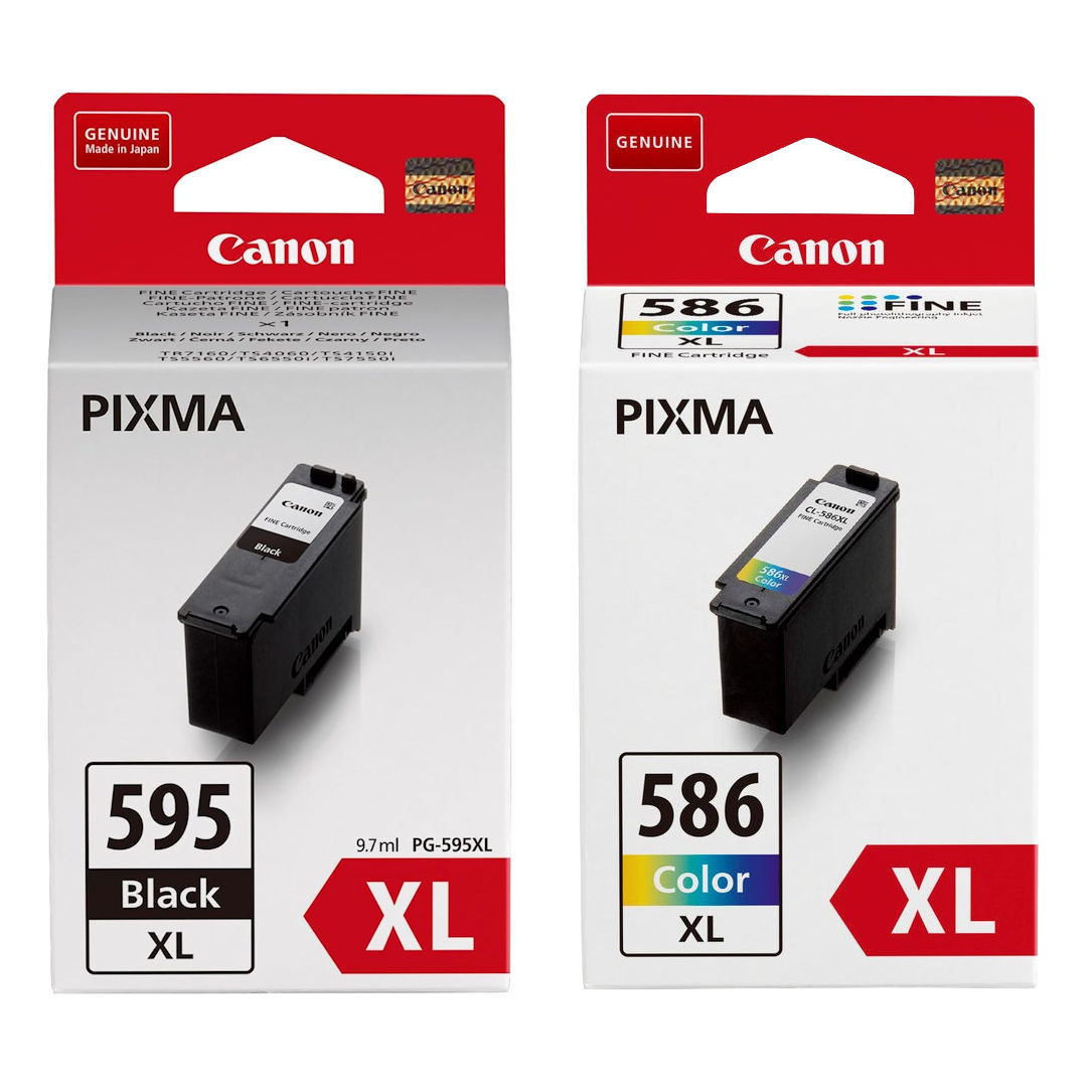 Canon PG595XL Black & CL586XL Colour Ink Cartridge