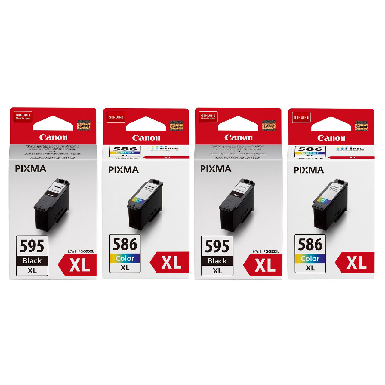 2x Canon PG595XL Black & 1x CL586XL Colour Ink Cartridge