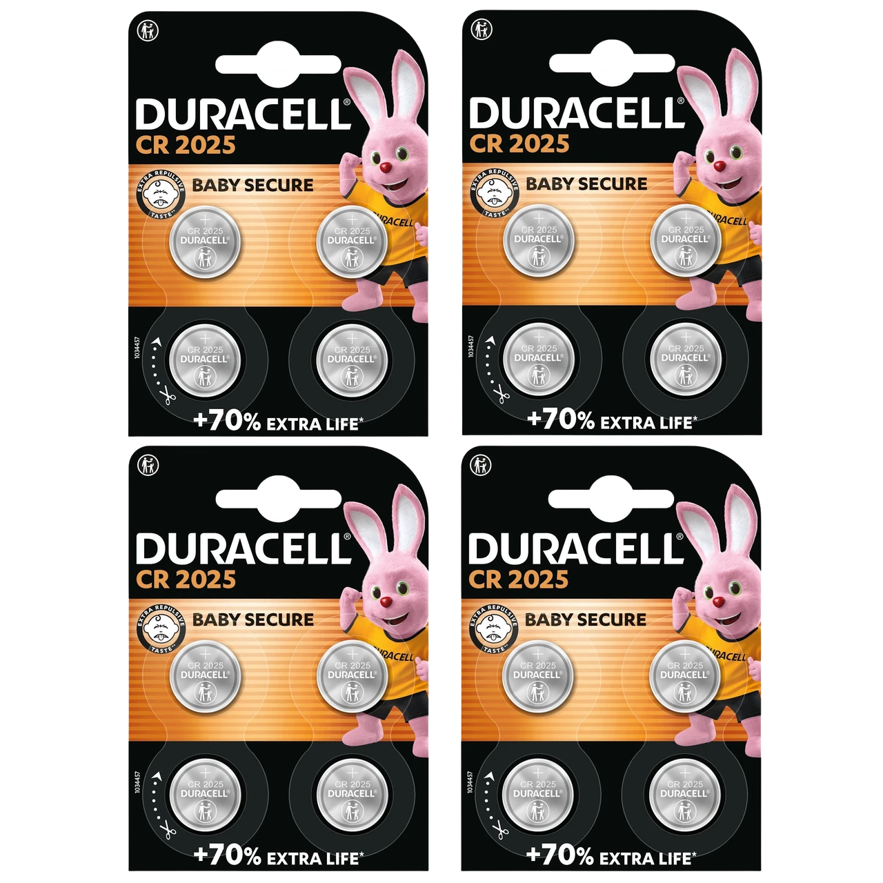Duracell CR2025 Lithium Coin Cell Button Battery - Pack of 16