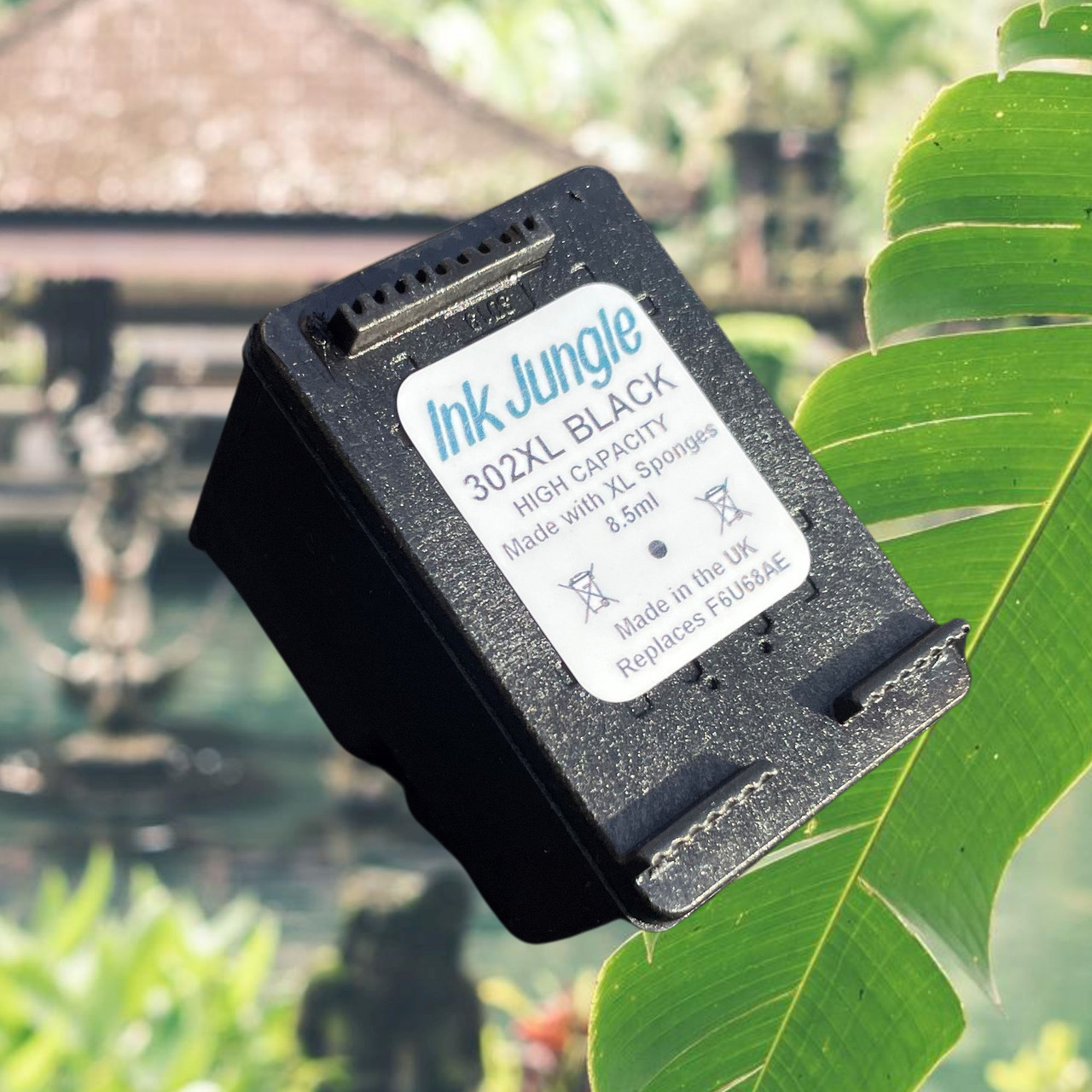 HP 302XL Black Refilled Ink Cartridge F6U68AE