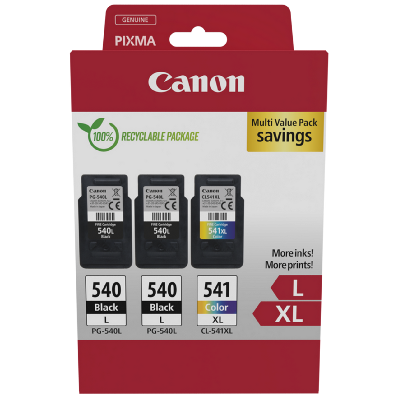 Genuine original Canon PG540L Black CL541XL Colour Photo Value Pack 5224B015AA