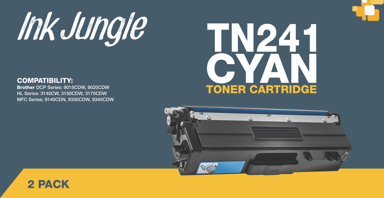 2x Brother TN241 Cyan Compatible Toner Cartridges