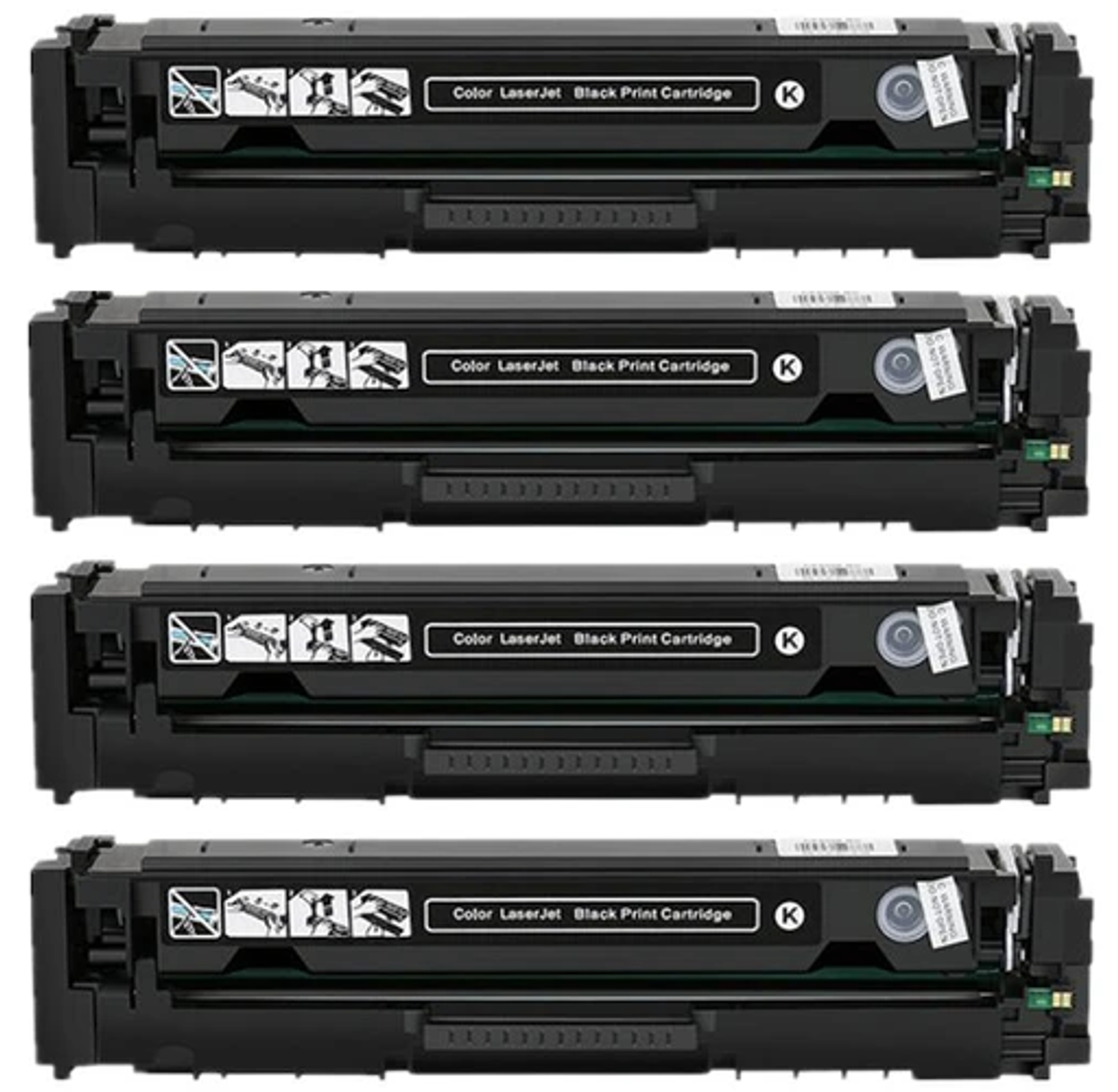 4x Ink Jungle HP 203A CF540A Black compatible laser toner cartridges with chip for HP laserjet pro M281fdn M254dw M281fdw M280nw Printers