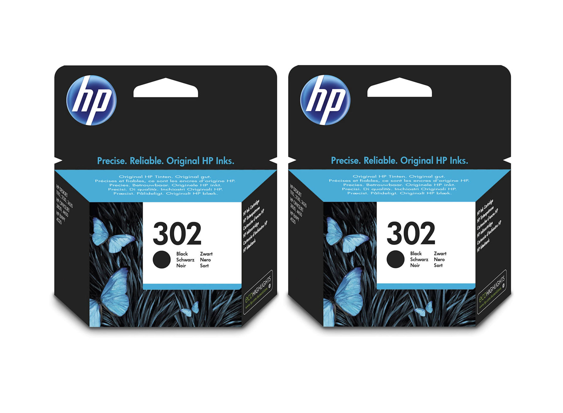 2x Original HP 302 Black Ink Cartridges. Only £41.95 delivered.