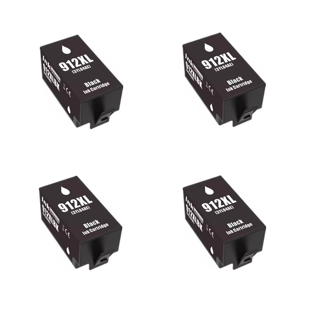 4x HP 912XL Black Compatible Ink Cartridges. Only £34.95 inc VAT.