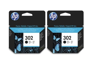 2x Original HP 302 Black Ink Cartridges F6U66AE